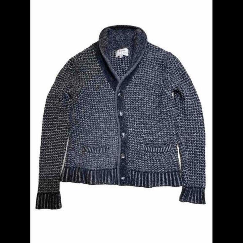 Neiman Marcus Rag & Bone Women's Speckled Gray Button Knit Wool‎ Blend Sweater M